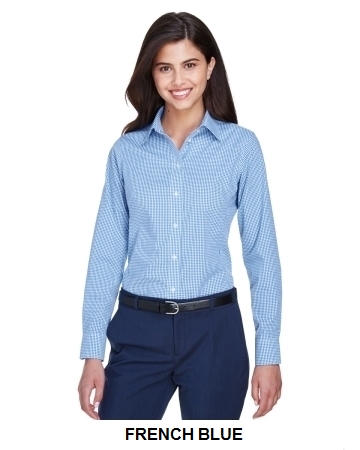 Devon & Jones Ladies' Crown Woven Collection® Gingham Check.  DEV&JO  D640W